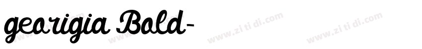 georigia Bold字体转换
